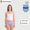 Women's Dots and Stripes Hipster Panties 5pcs | Cotton Spandex | HLU609880
