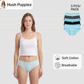 Women's Dots and Stripes Mini Panties 5pcs | Cotton Spandex | HLU609881