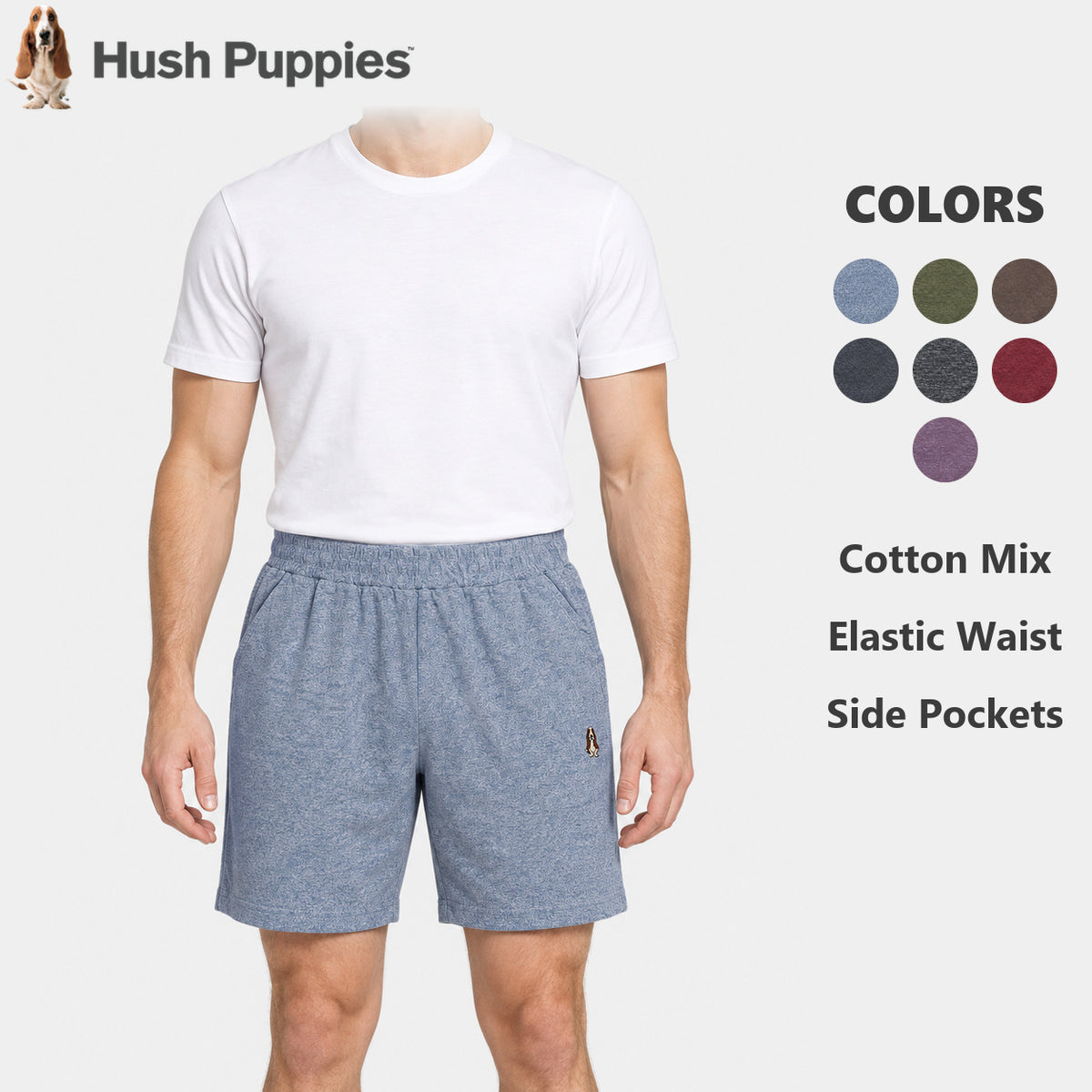 Men's Knit Easy Shorts Melange | Cotton Mixed | HMM601060