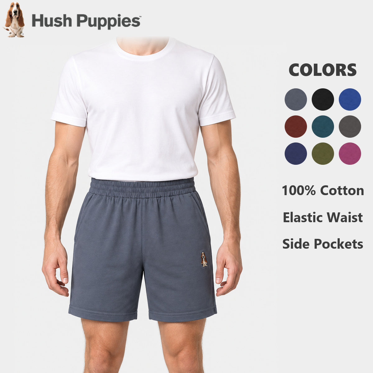 Men's Knit Easy Shorts | 100% Cotton | HMM601061