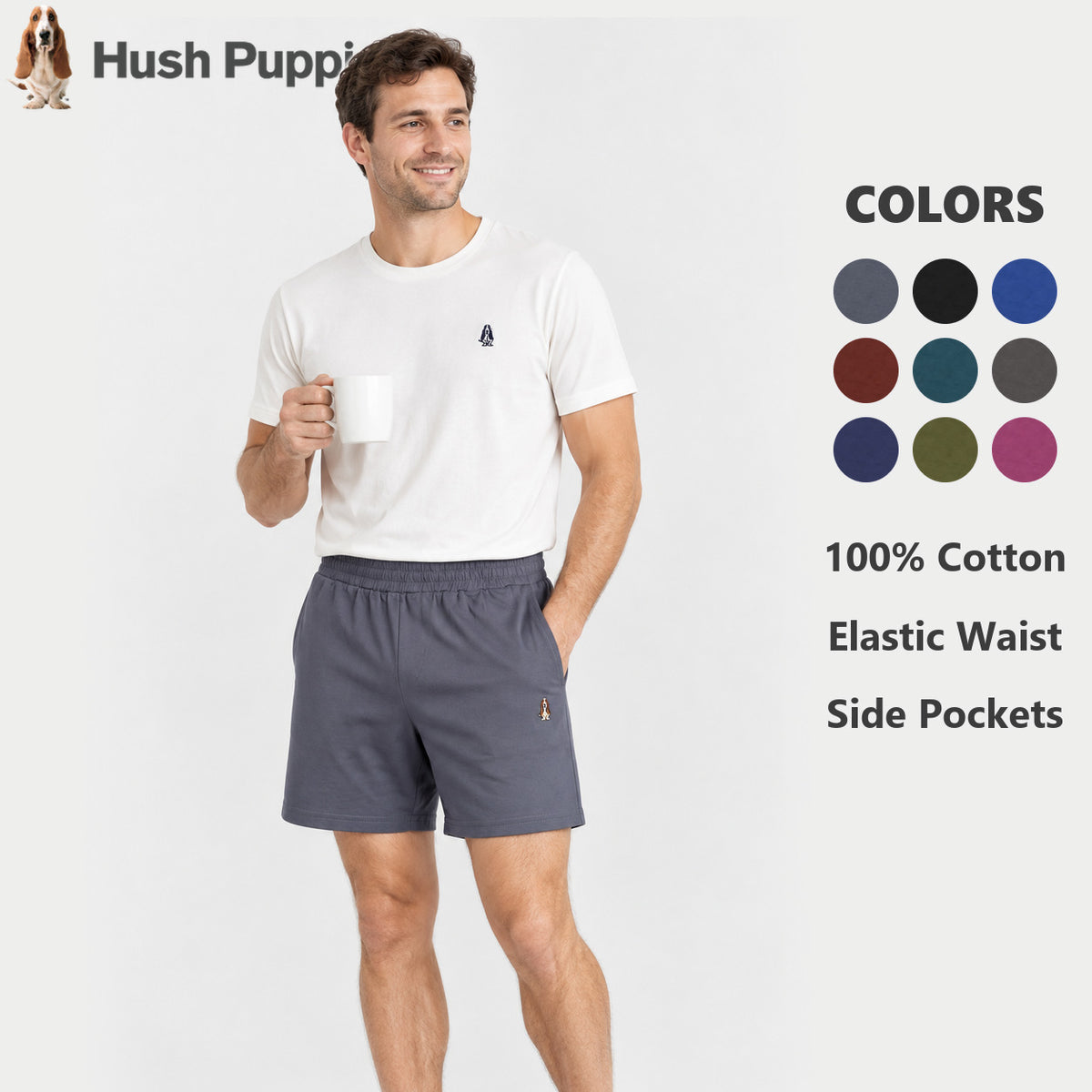Men's Knit Easy Shorts | 100% Cotton | HMM601061