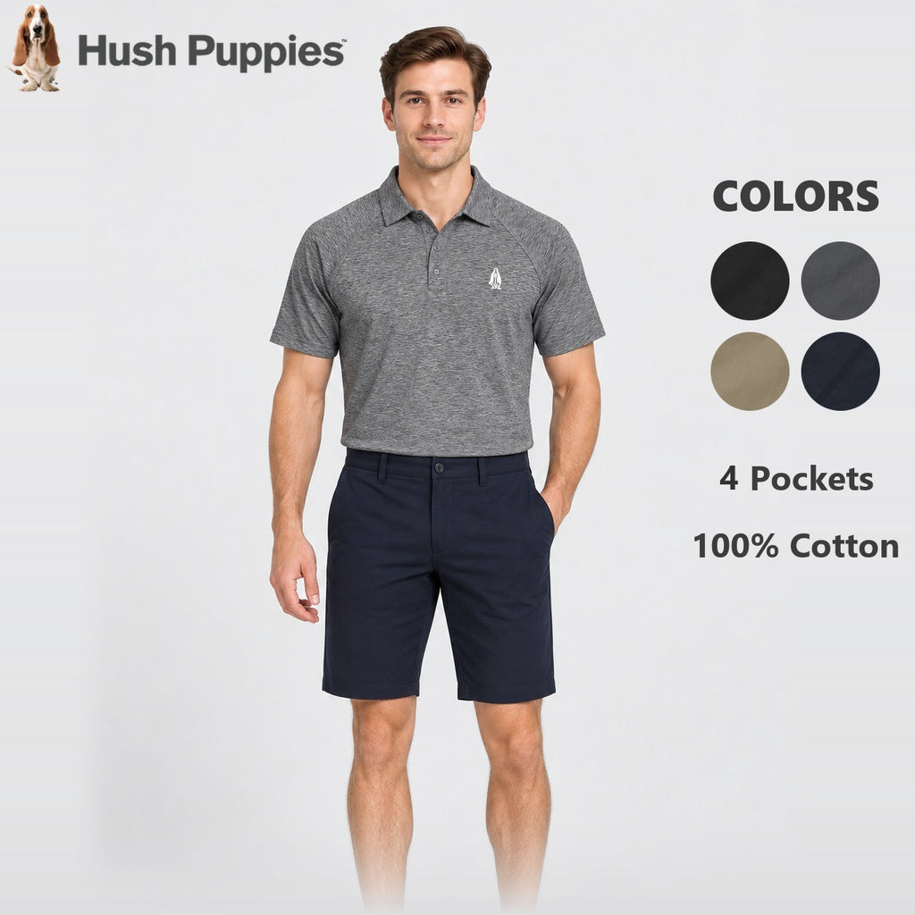 Men's Woven Bermuda Shorts with Slant Pockets | 100% Cotton | HMM651052