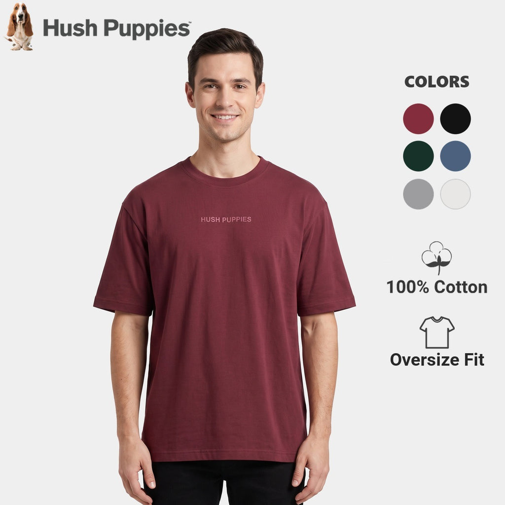 Men's Round Neck Oversize Tee | 100% Cotton | HMT639916