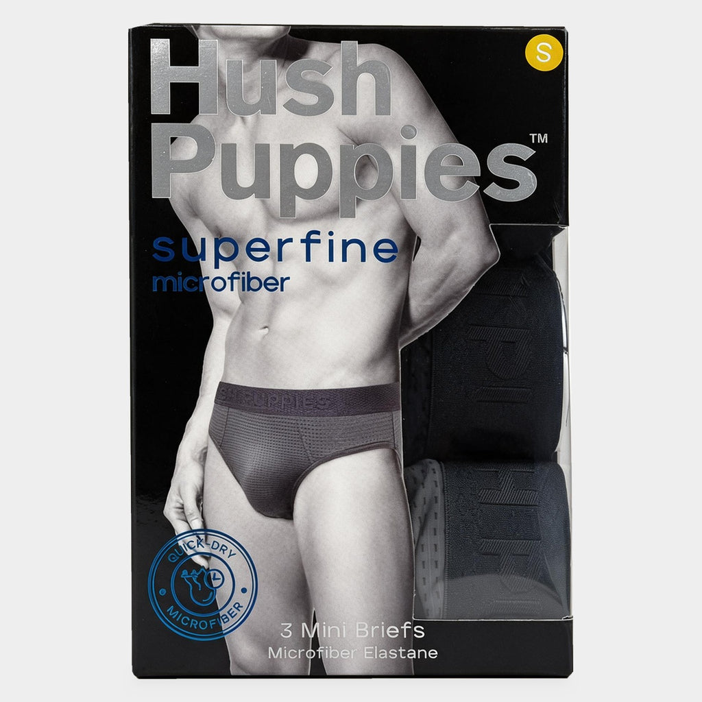3pcs Men's Superfine Mini Briefs | Microfiber Elastane | HMB671040