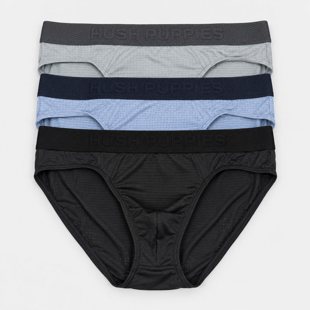 3pcs Men's Superfine Mini Briefs | Microfiber Elastane | HMB671040