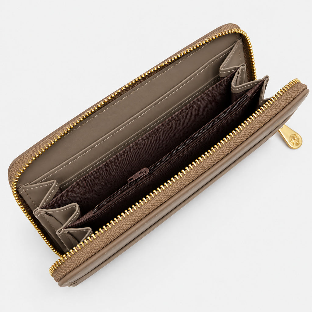 Women's Zip Around Long Purse | PU Leather | HLA679967