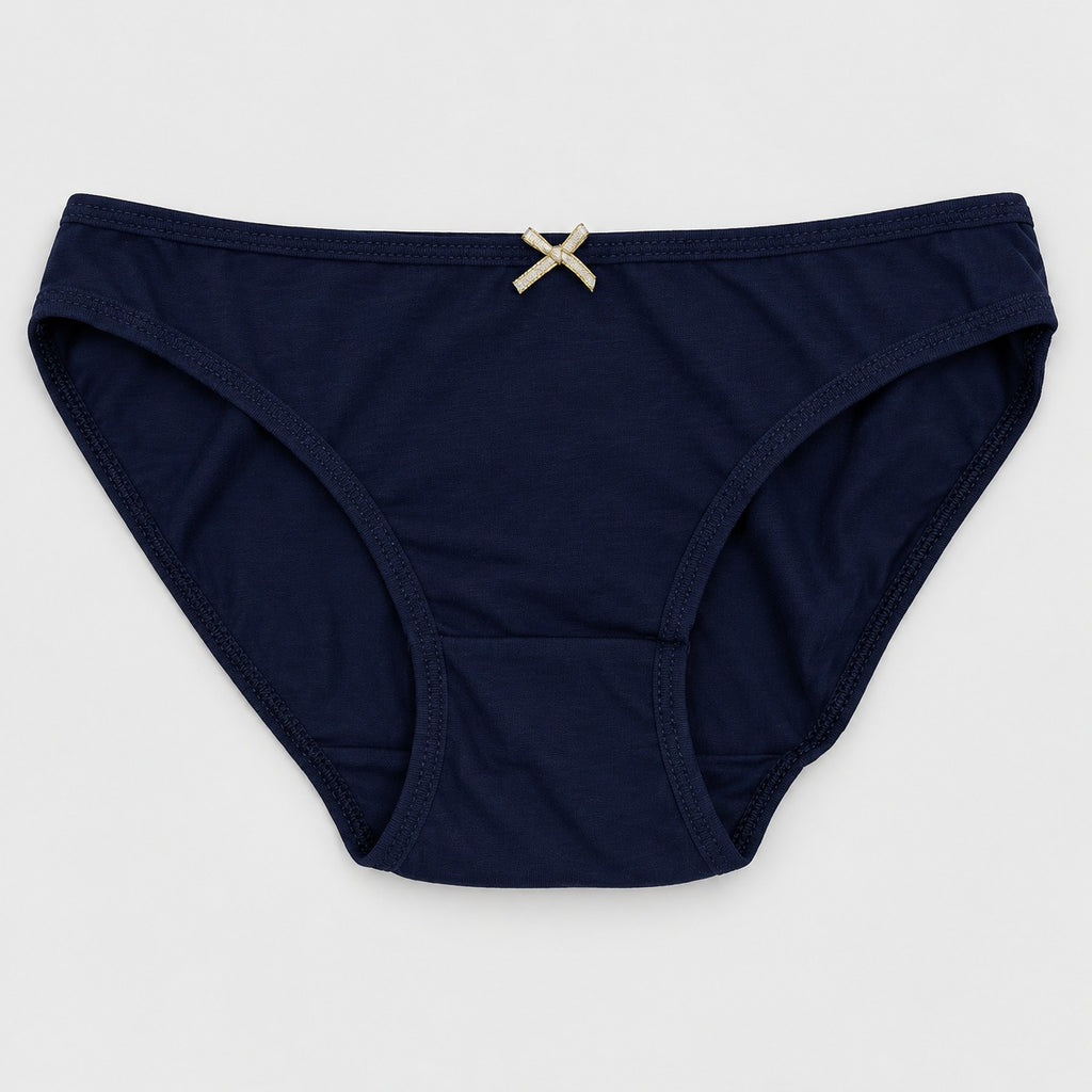 Women's Dots and Stripes Bikini Panties 5pcs | Cotton Spandex | HLU609879