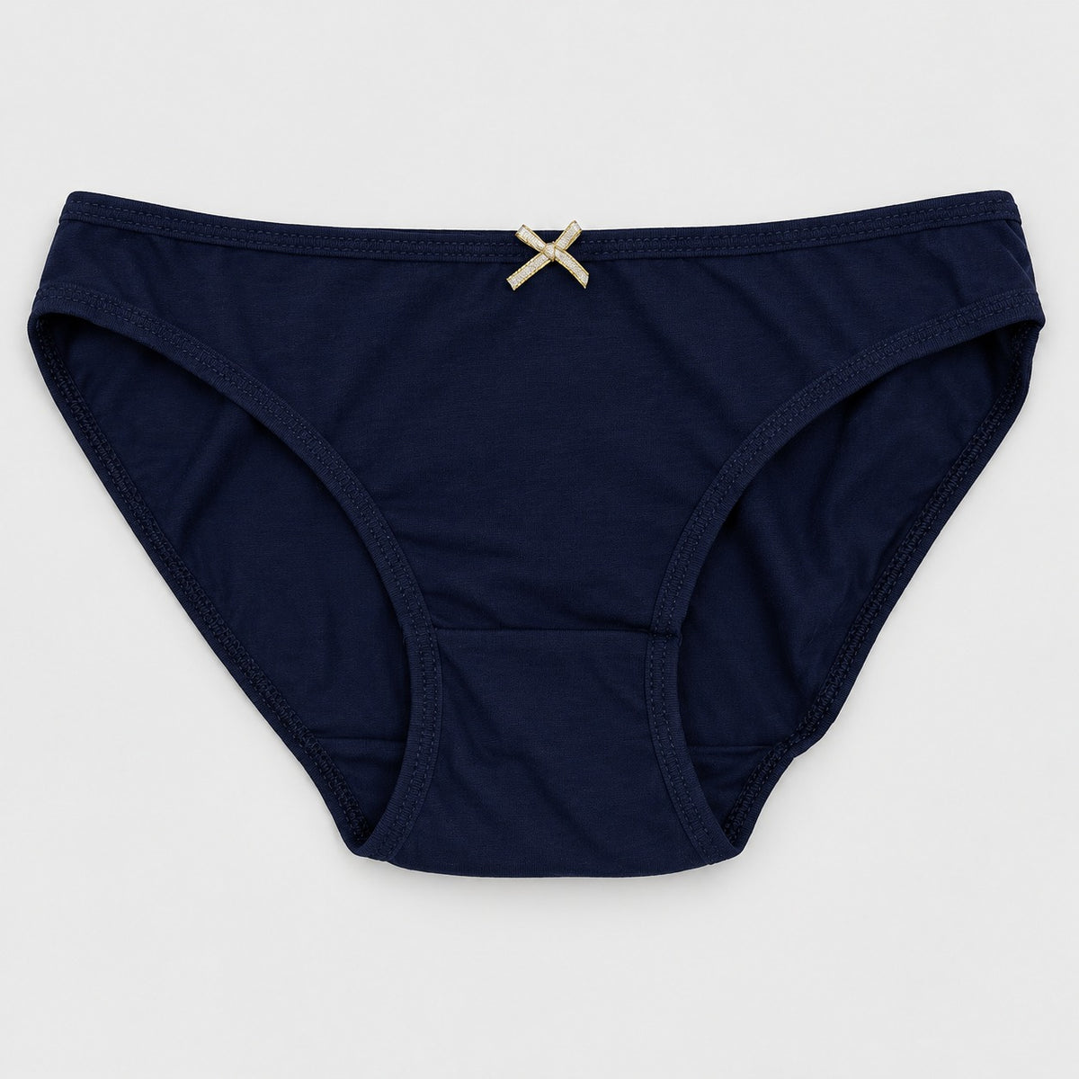 Women's Dots and Stripes Bikini Panties 5pcs | Cotton Spandex | HLU609879