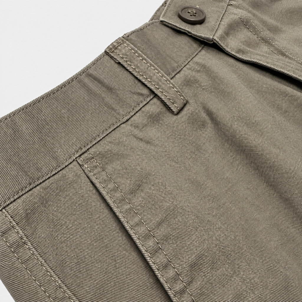 Men's Cargo Bermuda Shorts with Button Flap Pockets | 100% Cotton Twill | HMM579845