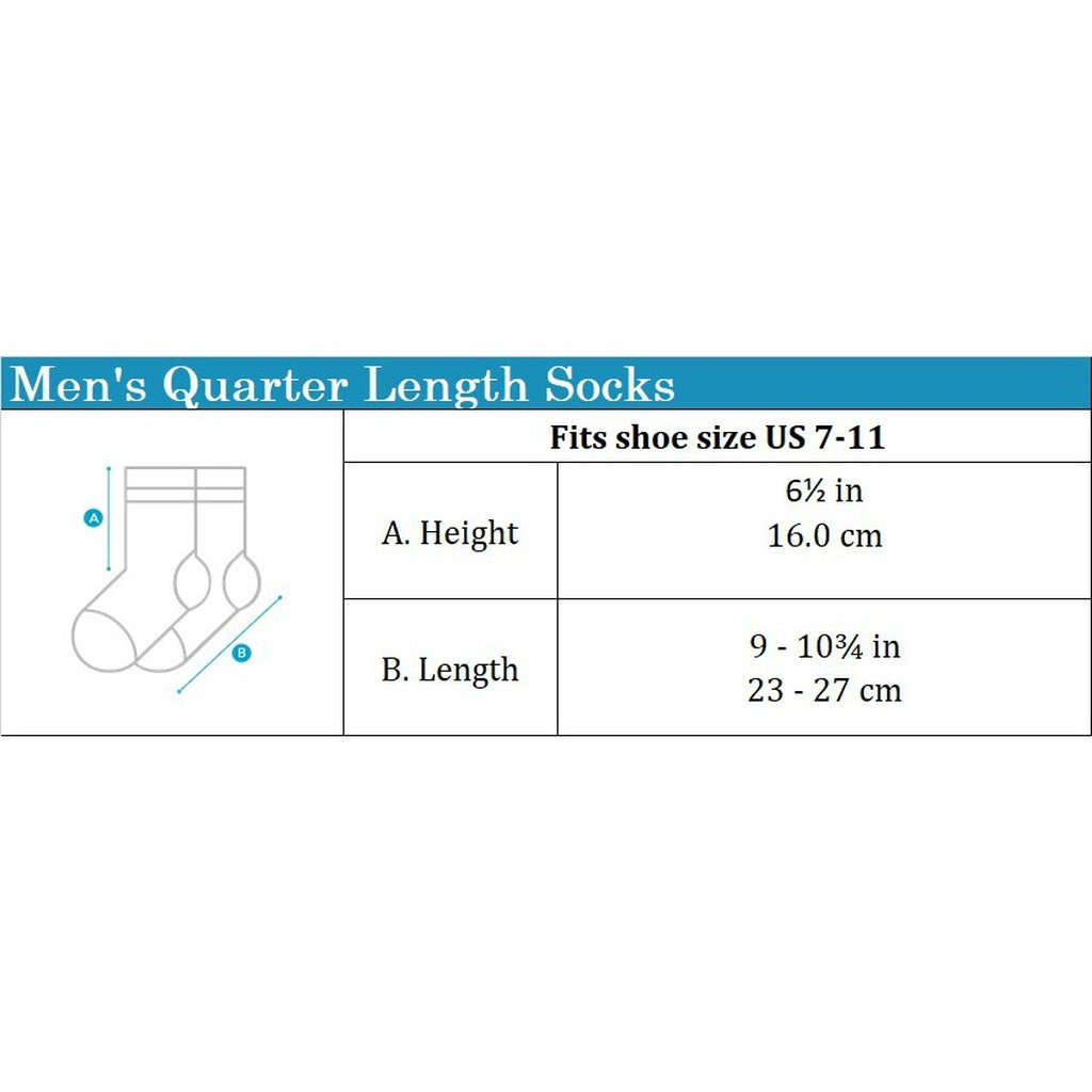 Men's 3prs Quarter Length Toe Socks | Cotton | HMS651053