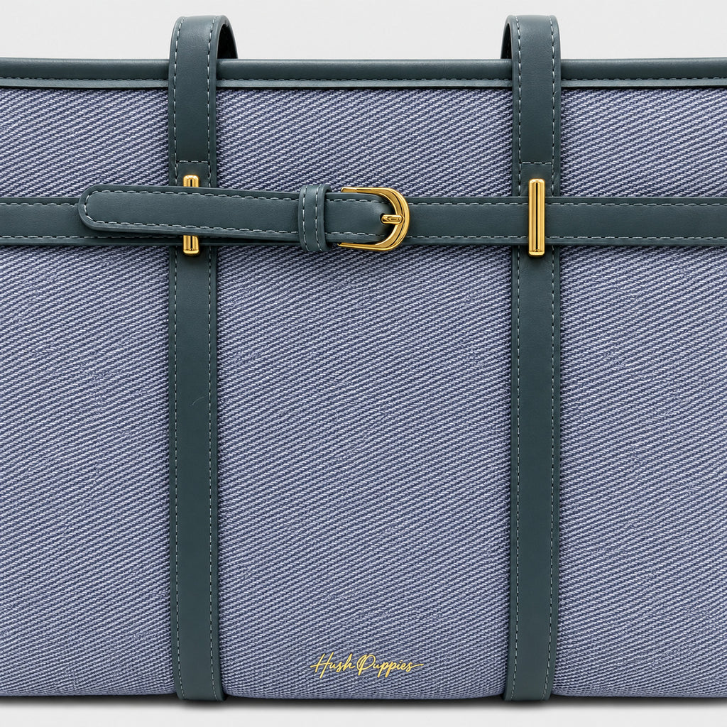 Women's Belted Tote Bag | PU Leather | HLA659930