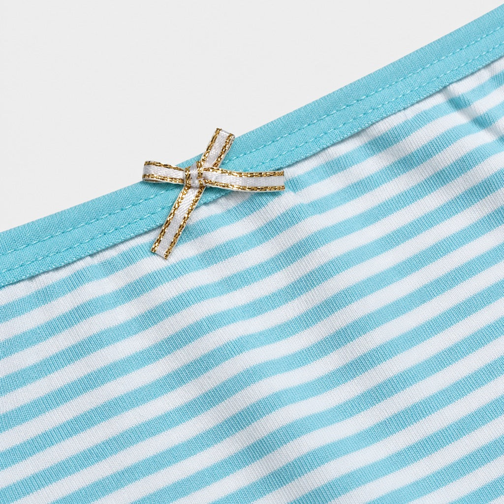 Women's Dots and Stripes Mini Panties 5pcs | Cotton Spandex | HLU609881