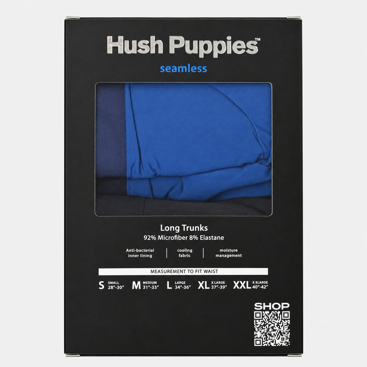 2pcs Men's Seamless Long Trunks | Microfiber Elastane | HMK639861