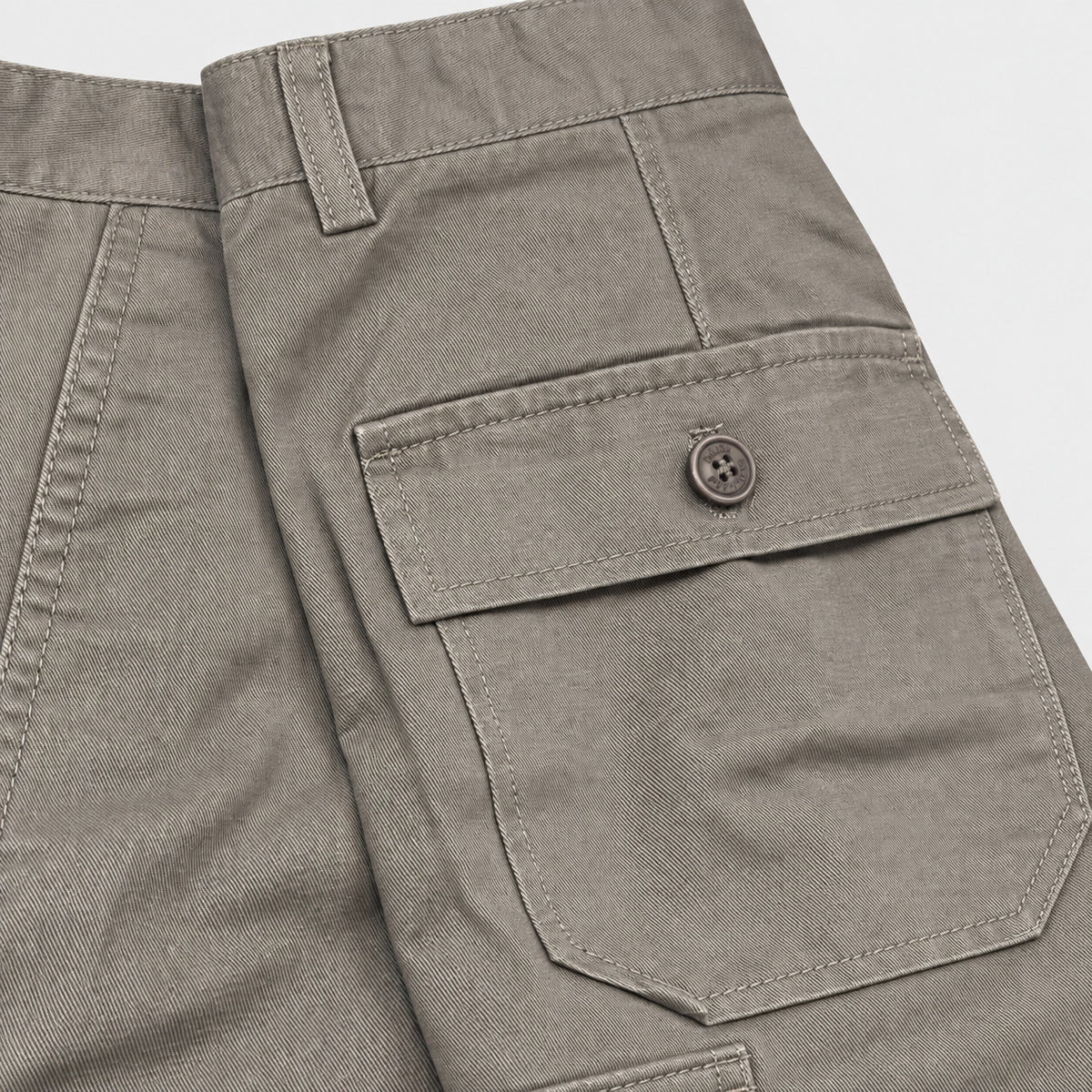 Men's Cargo Bermuda Shorts with Button Flap Pockets | 100% Cotton Twill | HMM579845