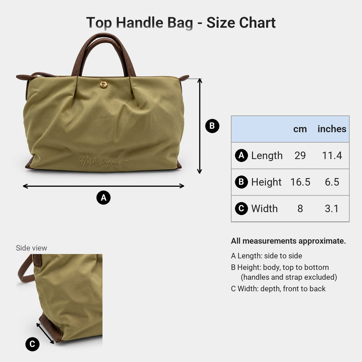 Women's Top Handle Bag | Nylon | HLA659940