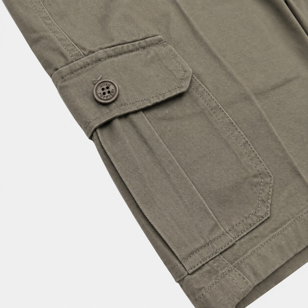 Men's Cargo Bermuda Shorts with Button Flap Pockets | 100% Cotton Twill | HMM579845