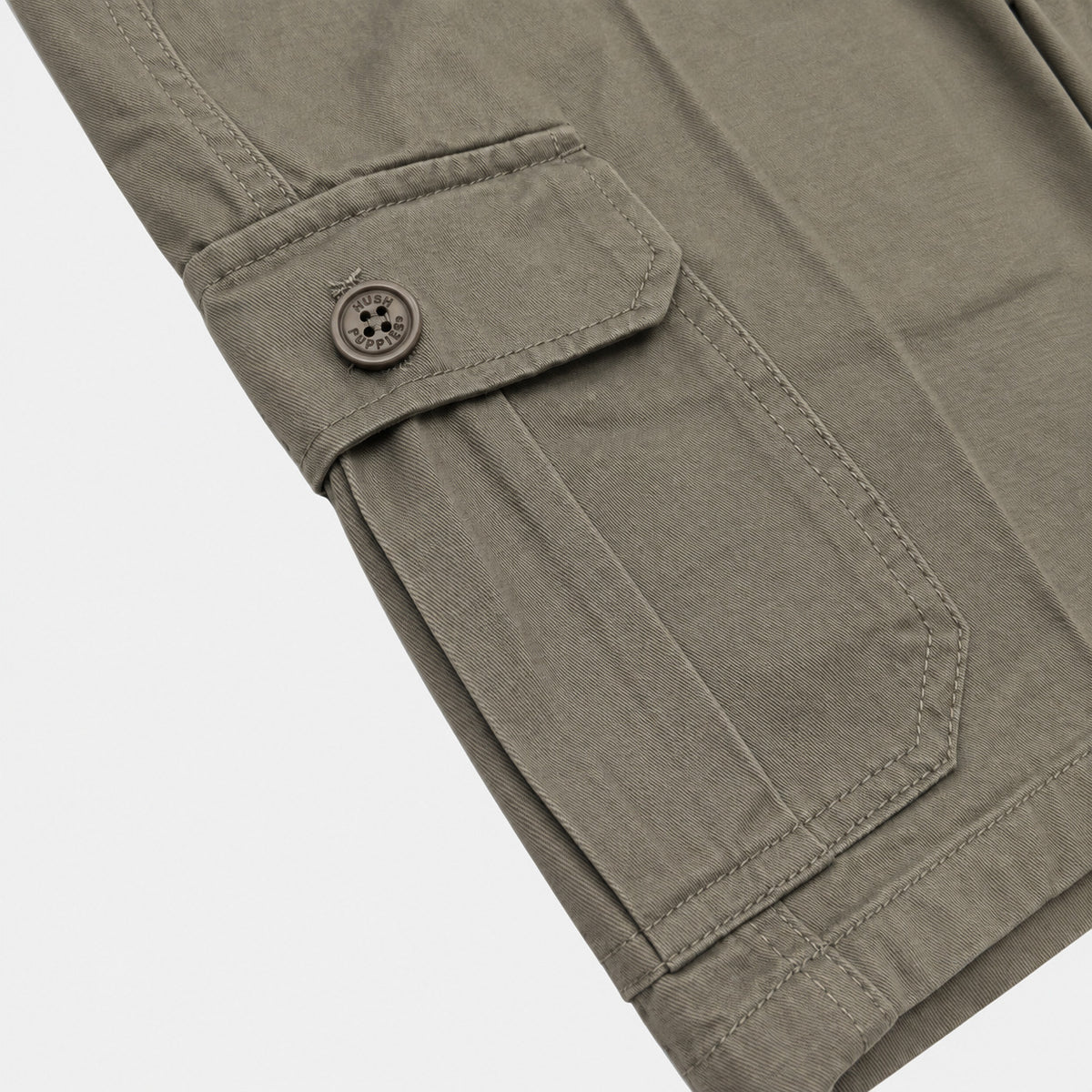 Men's Cargo Bermuda Shorts with Button Flap Pockets | 100% Cotton Twill | HMM579845