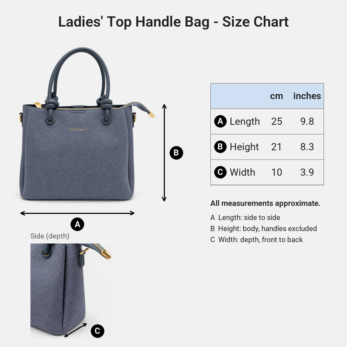 Women's Top Handle Bag | PU Leather | HLA659932