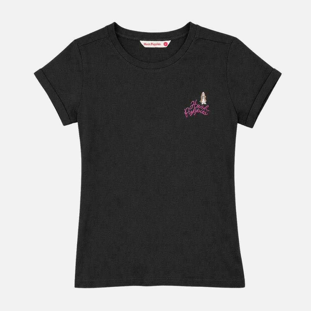 Ladies' Round Neck Basic Tee With Embroidery | A Line | HLT409441