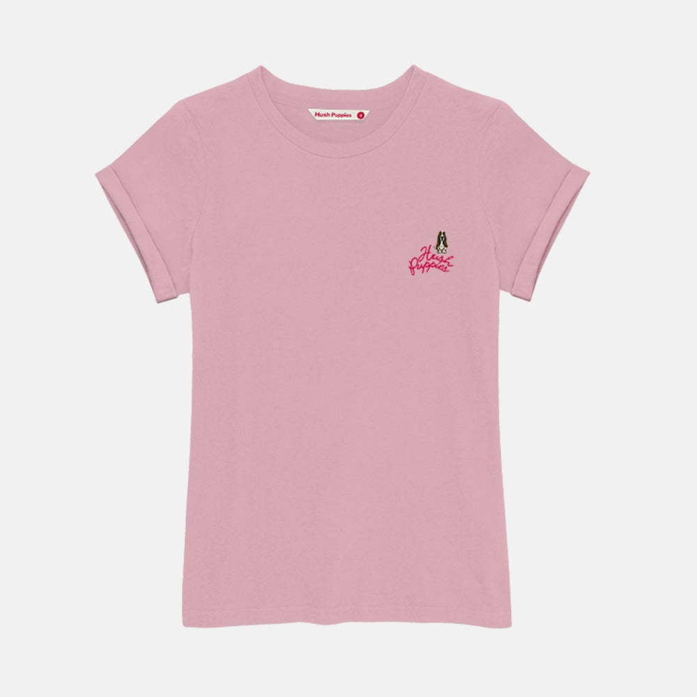 Ladies' Round Neck Basic Tee With Embroidery | A Line | HLT409441