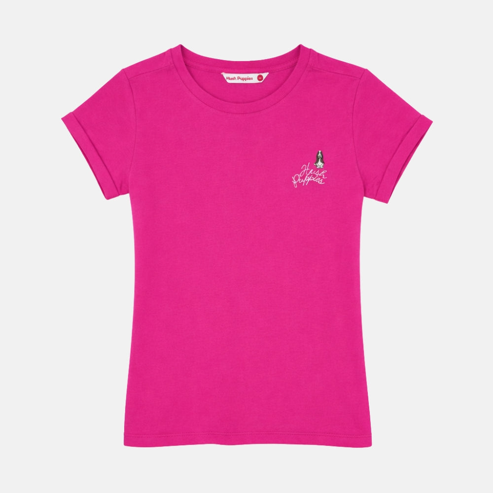 Ladies' Round Neck Basic Tee With Embroidery | A Line | HLT409441
