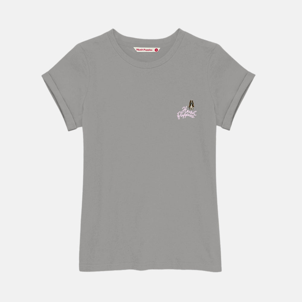 Ladies' Round Neck Basic Tee With Embroidery | A Line | HLT409441