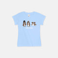 Girls' Round Neck Family Graphic Tee | 100% Cotton Single Jersey | HGT419132