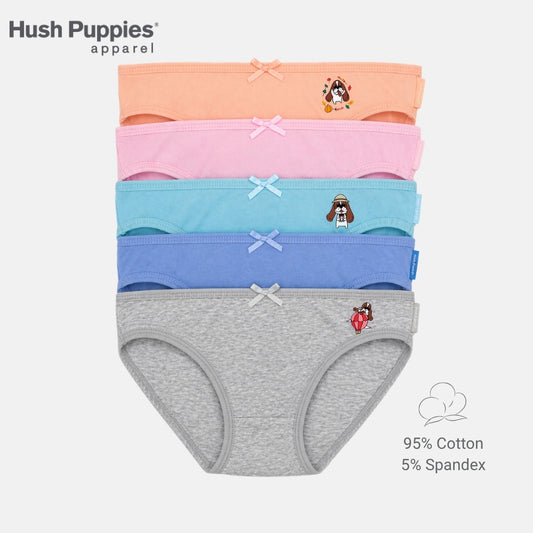 5pcs Girls' Panties | Cotton Spandex | Mini HGU278325