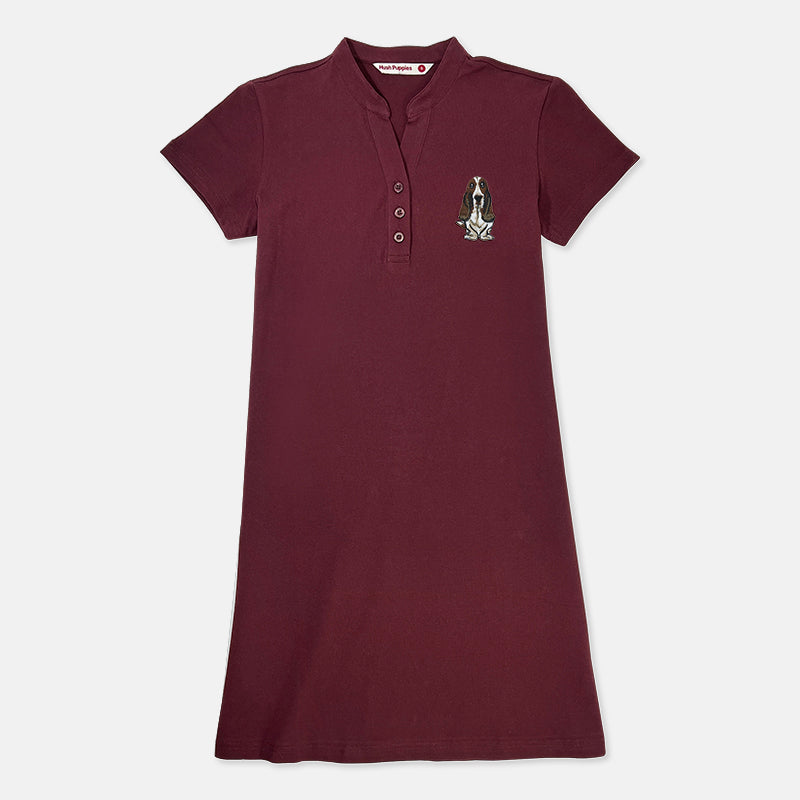 Ladies Mandarin Collar Polo Dress | Cotton | HLD039508