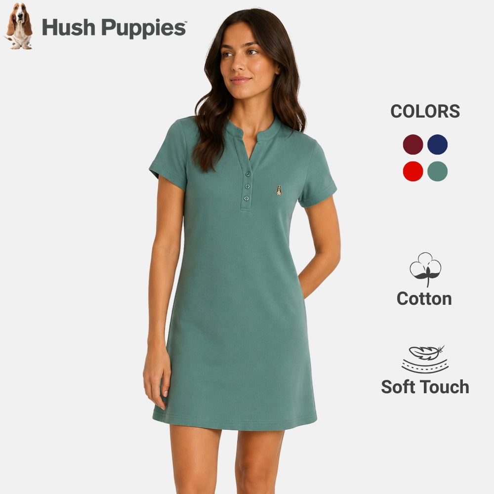 Ladies' Polo Dress with Small Dog | Pique Cotton | HLD278468