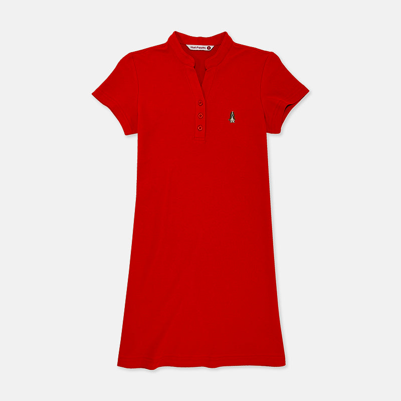 Ladies' Polo Dress with Small Dog | Pique Cotton | HLD278468