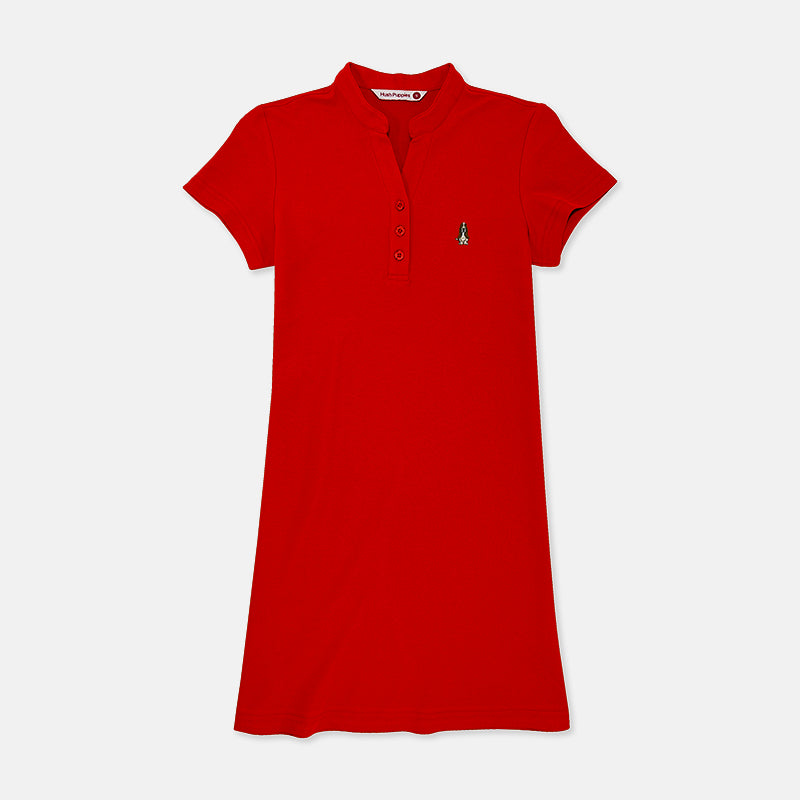 Ladies' Polo Dress with Small Dog Pique Cotton HLD278468