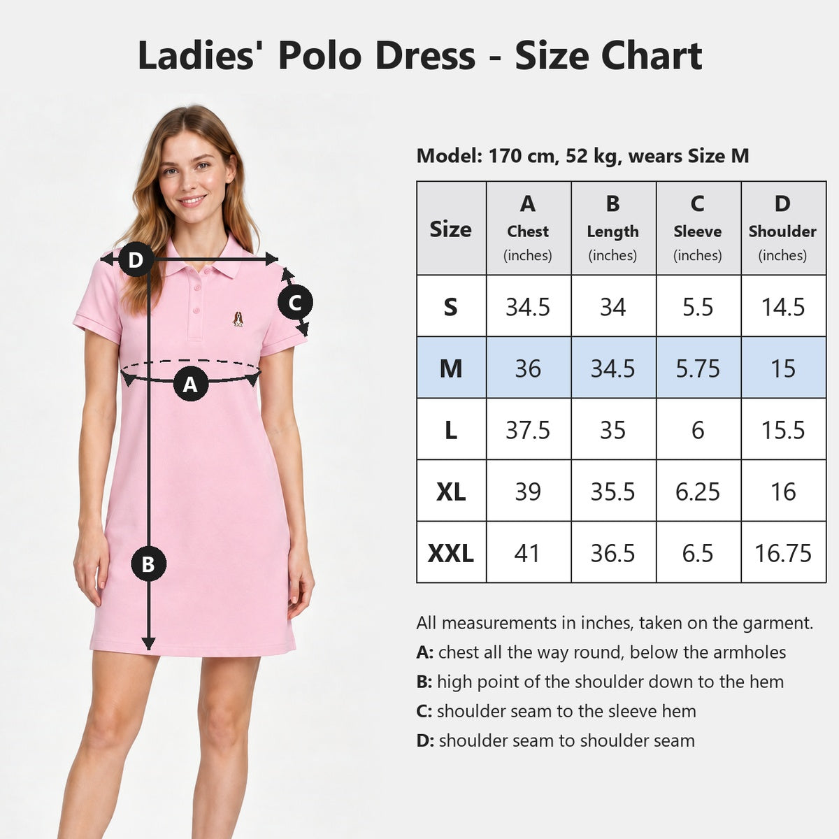Women's Relaxed Polo Dress | Cotton Blend | HLD651050