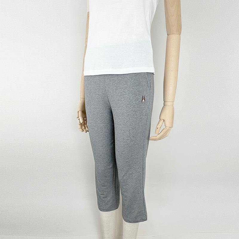 Ladies’ Terry Three Quarter Pants With Logo Embroidery | Cotton Spandex | HLJ338518