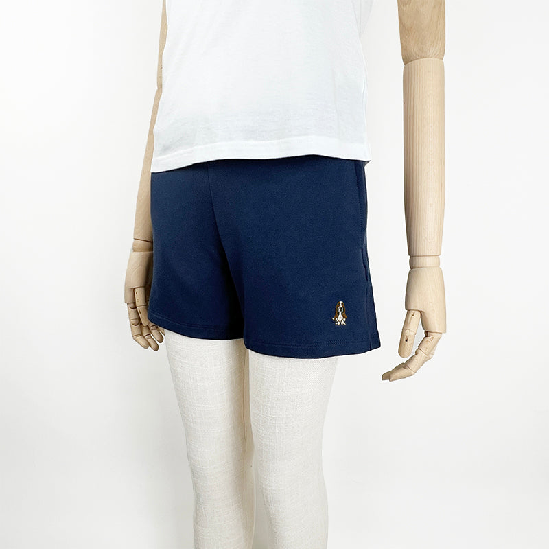Ladies’ Terry Shorts With Logo Embroidery | Cotton Spandex | HLM338517