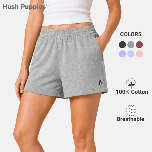 Ladies' Easy Shorts Melange | 100% Cotton | HLM509844