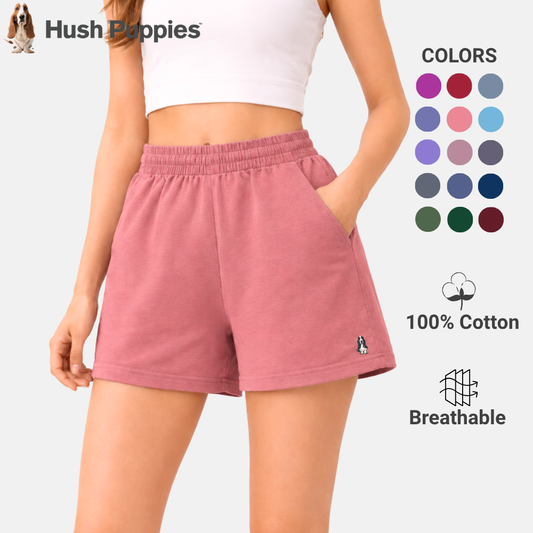 Ladies' Easy Shorts Solid | 100% Cotton | HLM609867