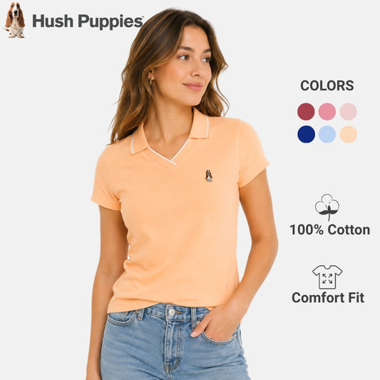 Ladies' V-Neck Polo With Embroidery | Honeycomb | HLP479414