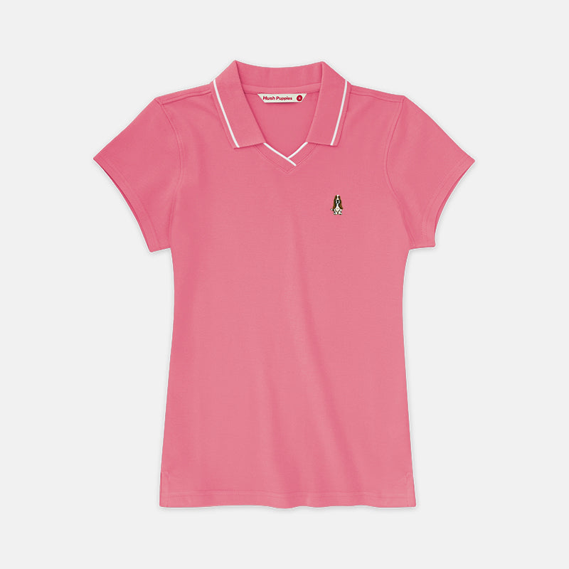 Ladies' V-Neck Polo With Embroidery | Honeycomb | HLP479414