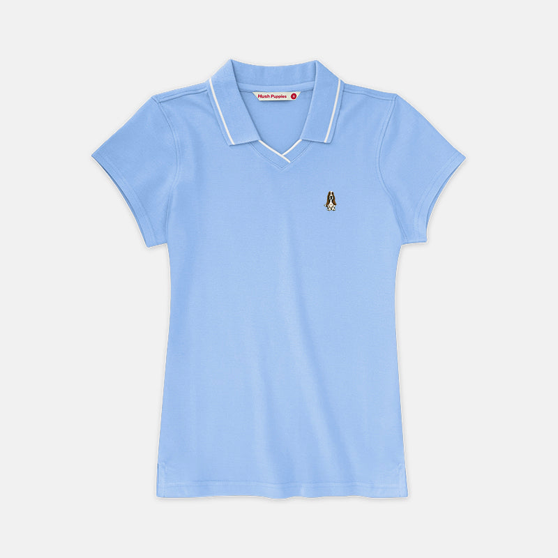 Ladies' V-Neck Polo With Embroidery | Honeycomb | HLP479414