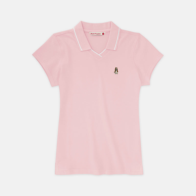 Ladies' V-Neck Polo With Embroidery | Honeycomb | HLP479414
