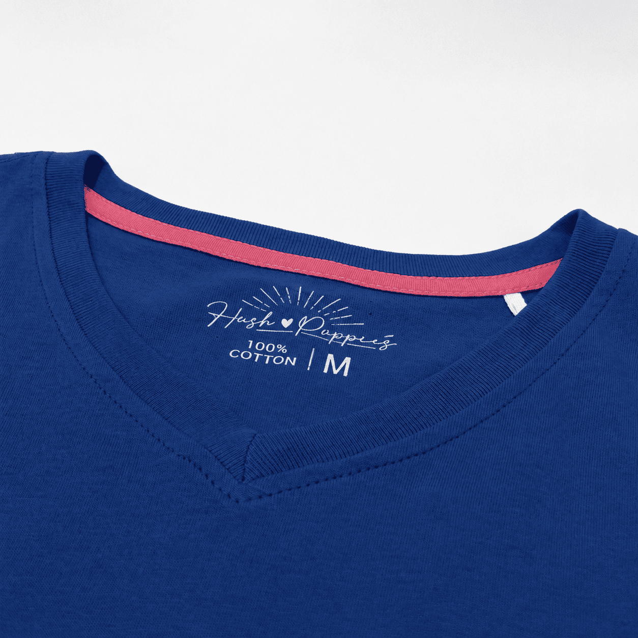 Ladies' V-Neck Basic Tee With Embroidery | Cotton Mixed | HLT409327