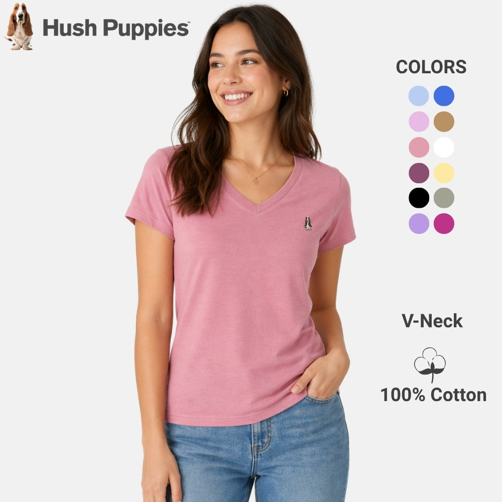Ladies' V-Neck Tee | 100% Cotton | HLT409440
