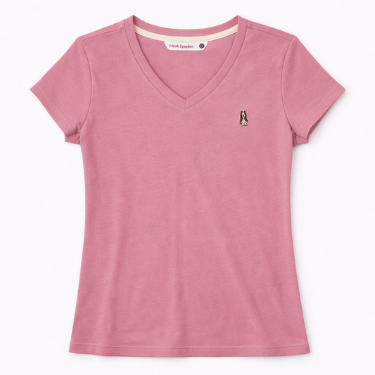 Ladies' Modern Fit V-Neck Tee | 100% Cotton | HLT409440