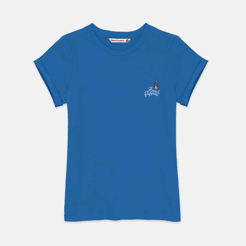 Ladies' Round Neck Basic Tee With Embroidery | A Line | HLT409441