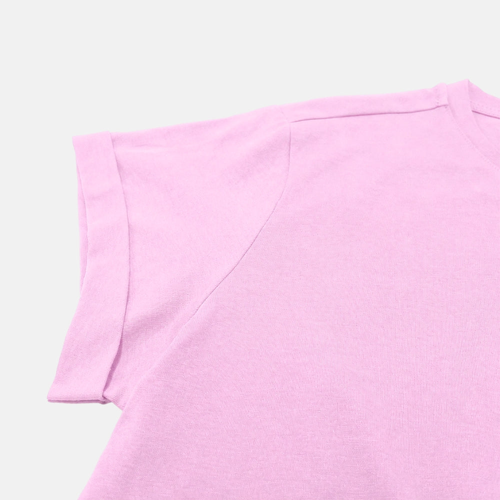 Ladies' Round Neck Basic Tee With Embroidery | A Line | HLT409441