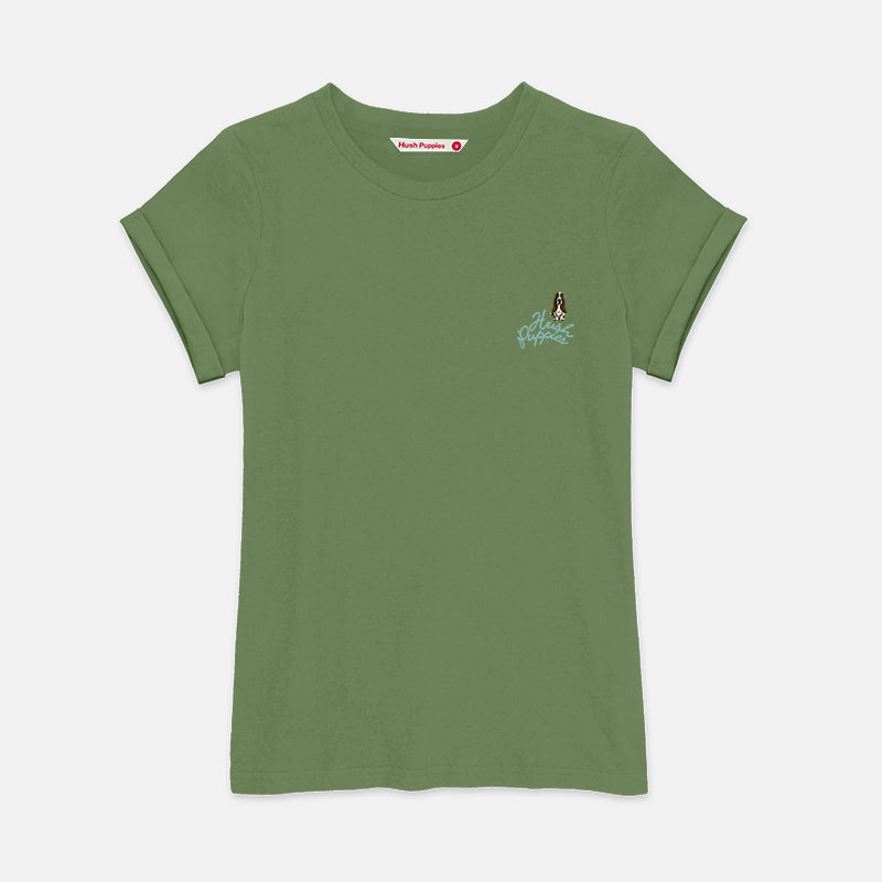 Ladies' Round Neck Basic Tee With Embroidery | A Line | HLT409441