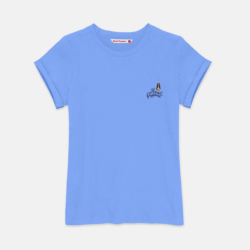 Ladies' Round Neck Basic Tee With Embroidery | A Line | HLT409441