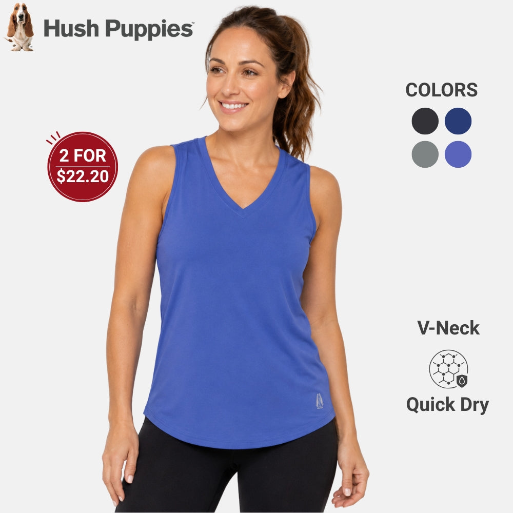Ladies V-Neck Active Tank Top | Quick Dry | HLT579717