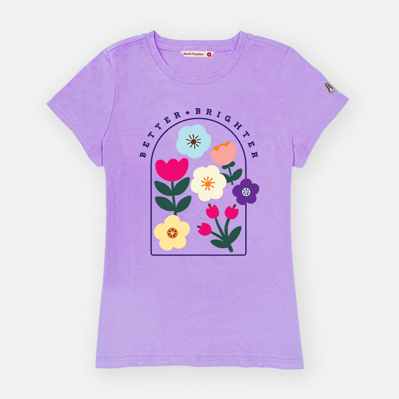 Ladies' Round Neck Graphic Tee | 100% Cotton | HLT579820